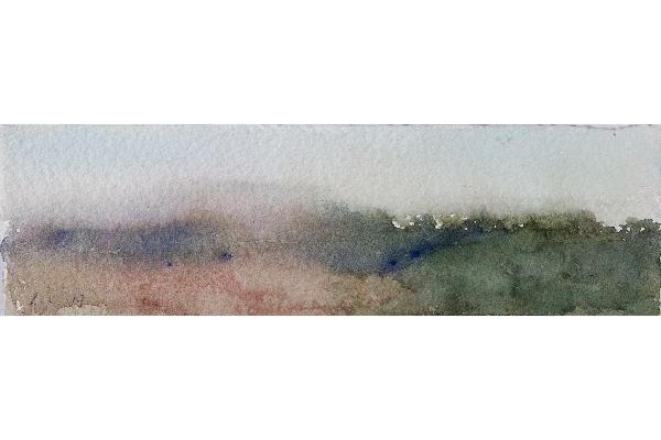 Wish you were Here VI, watercolour on Saint Armand, 11x3 in.